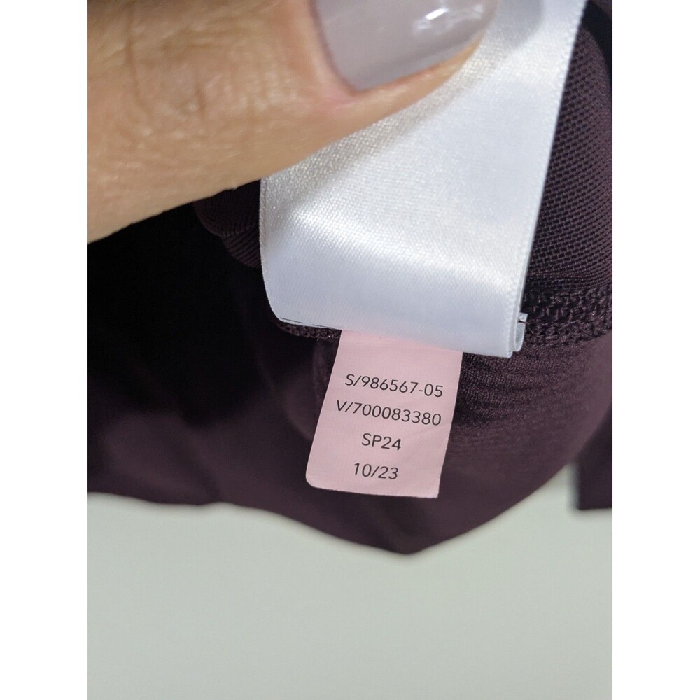 Athleta Salutation Ribbed Full Zip Jacket in Cabernet Plus Size 1X Thumbholes - Picture 9 of 10